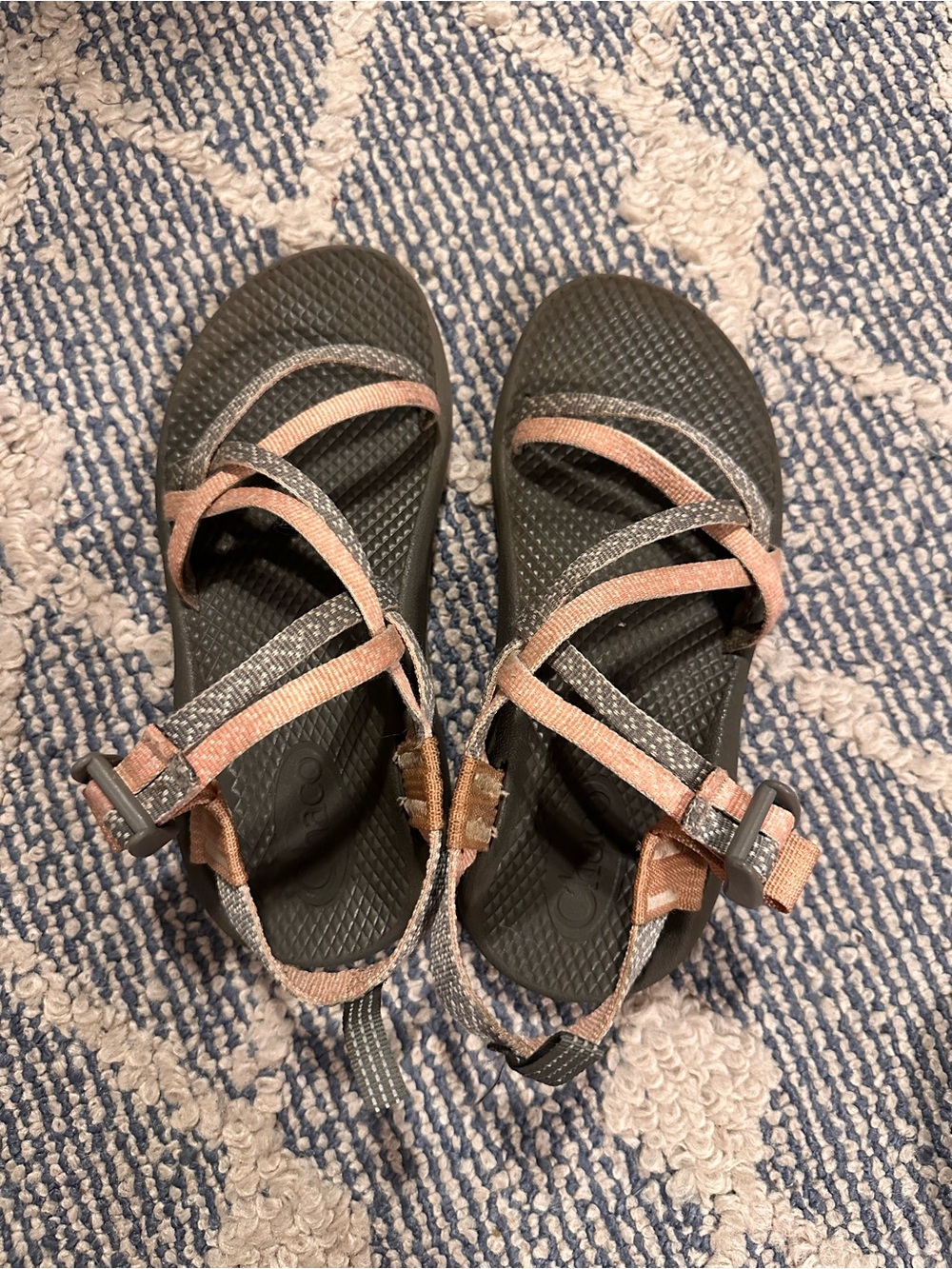 Chaco Kids Gray and Pink Adjustable Outdoor Sandals